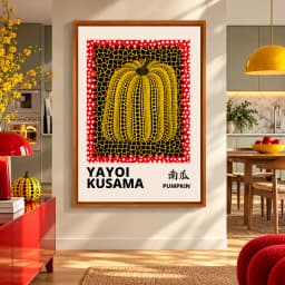Quadro Decorativo Yayoi Kusama Pumpkin – Abóbora Amarela