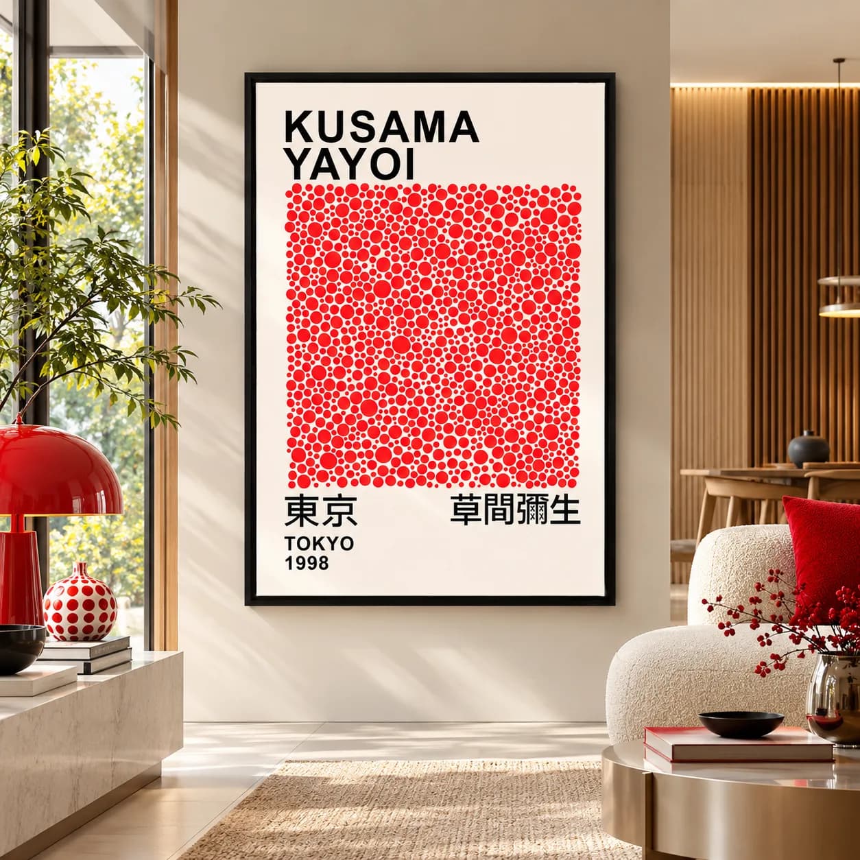 Quadro Decorativo Yayoi Kusama Red Dots – Tokyo 1998