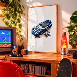 Quadro Decorativo Mini Trabalhadores – Celular Retrô