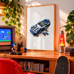 Quadro Decorativo Mini Trabalhadores – Celular Retrô