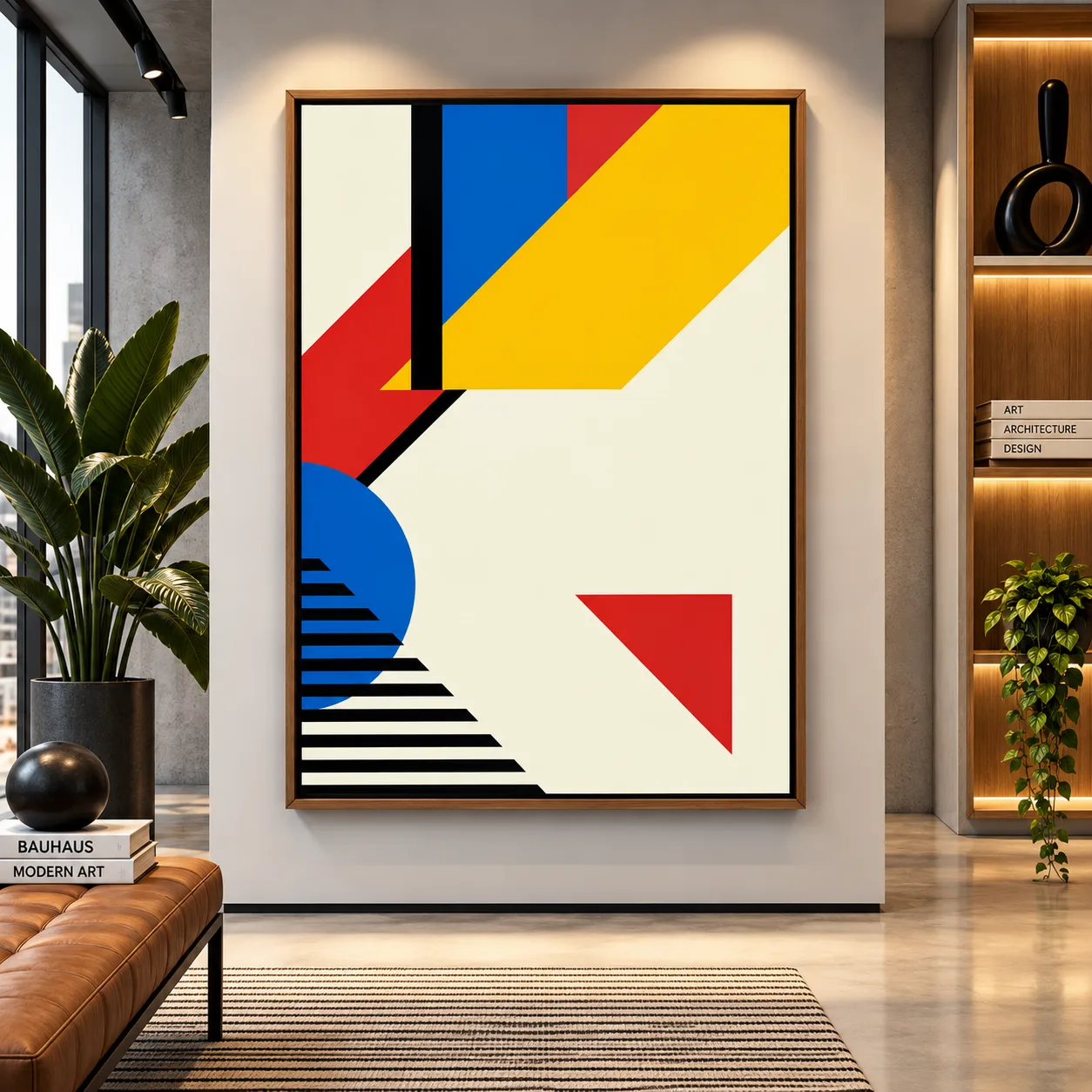 Quadro Decorativo Bauhaus Geométrico 02 | Arte Abstrata e Design Modernista