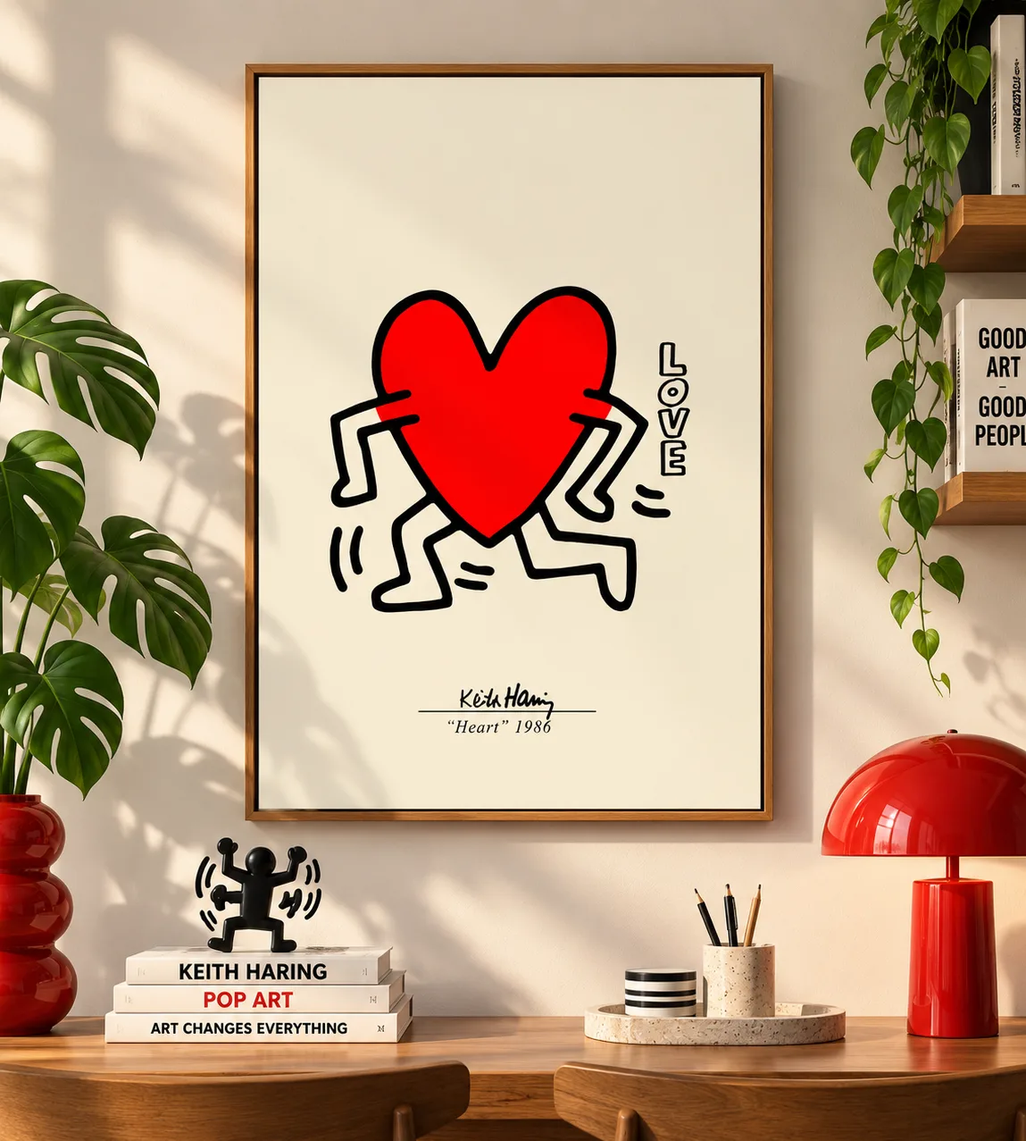 Quadro Decorativo Keith Haring – Heart 1986 | Pop Art
