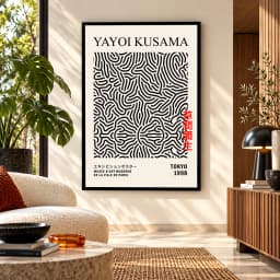 Quadro Decorativo Yayoi Kusama Black Lines – Tokyo 1998