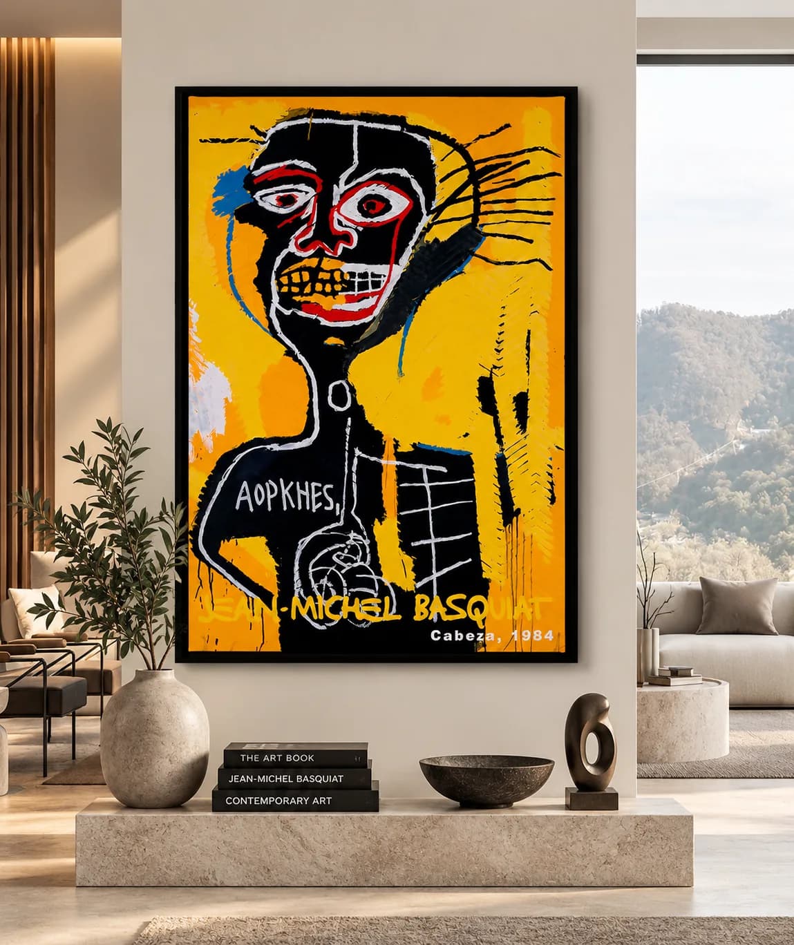 Quadro Decorativo Cabeza Jean-Michel Basquiat Arte Grafite