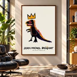 Quadro Decorativo Jean-Michel Basquiat Life Doesn’t Frighten Me