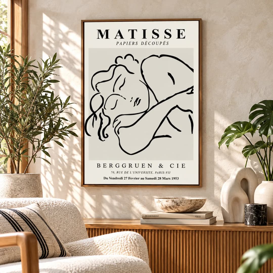 Quadro Decorativo Henri Matisse – Mulher Dormindo Papiers Découpés