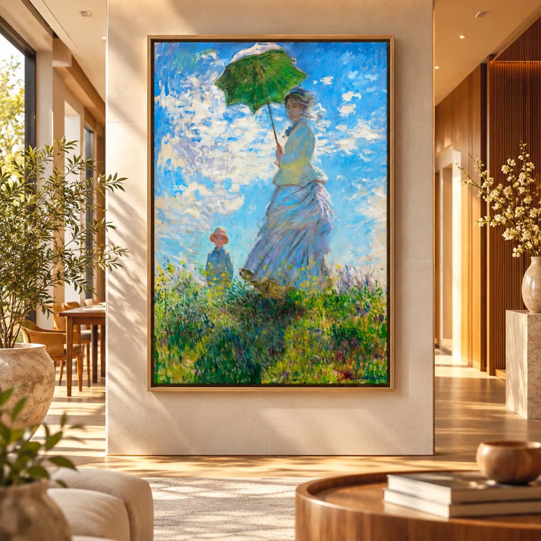 Quadro Decorativo Claude Monet – Woman with a Parasol Madame Monet and Her Son
