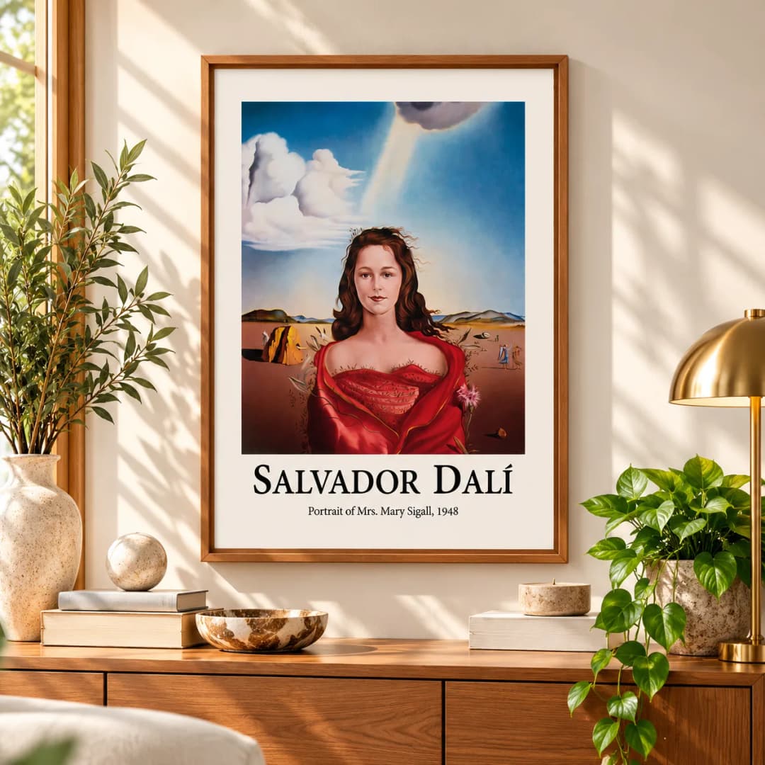 Quadro Decorativo Salvador Dalí – Retrato de Mrs. Mary Sigall