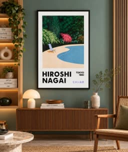 Quadro Decorativo Poolside Garden – Hiroshi Nagai
