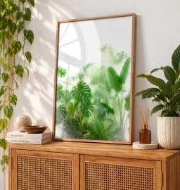 Quadro Decorativo Jardim Tropical Botânico