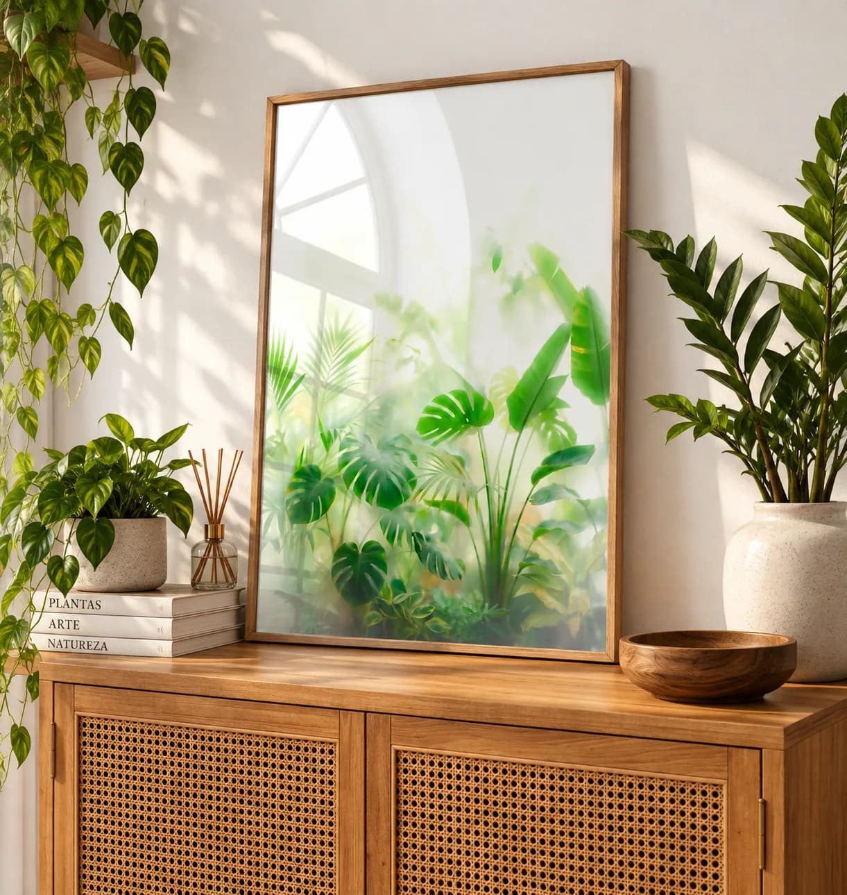 Quadro Decorativo Jardim Tropical Botânico 02