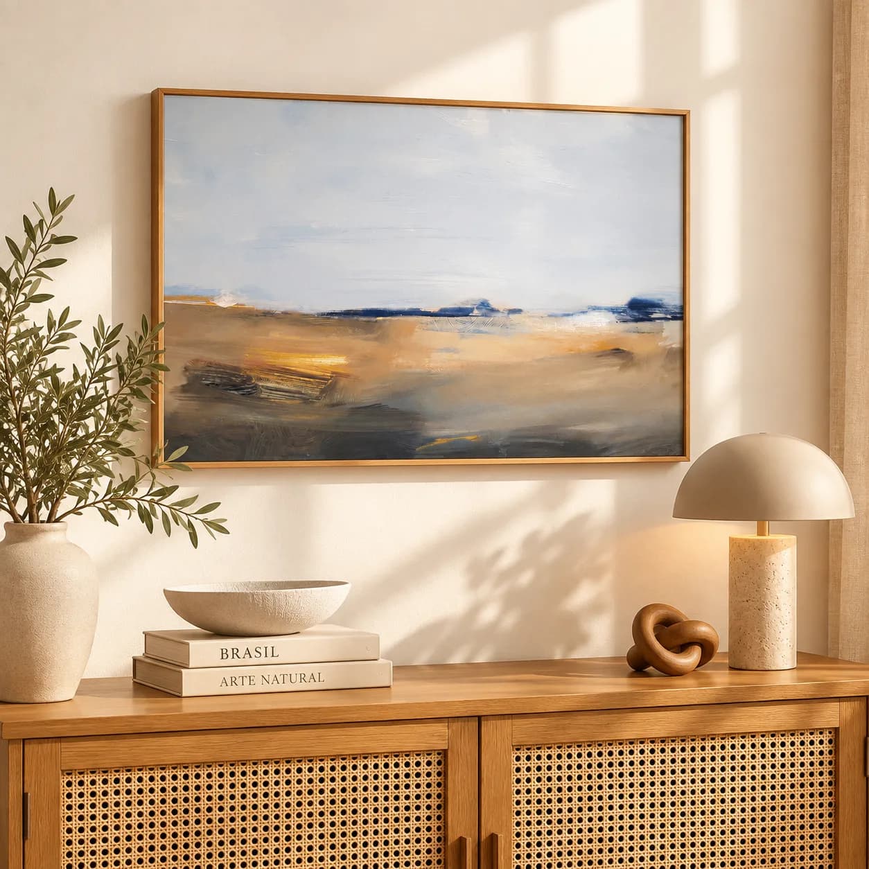 Quadro Decorativo Entre Areia e Céu – Paisagem Abstrata