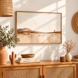 Quadro Decorativo Silêncio do Sertão – Paisagem Nordestina Abstrata
