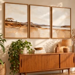 Kit Trio Quadros Decorativos Caminhos do Nordeste – Paisagem Nordestina