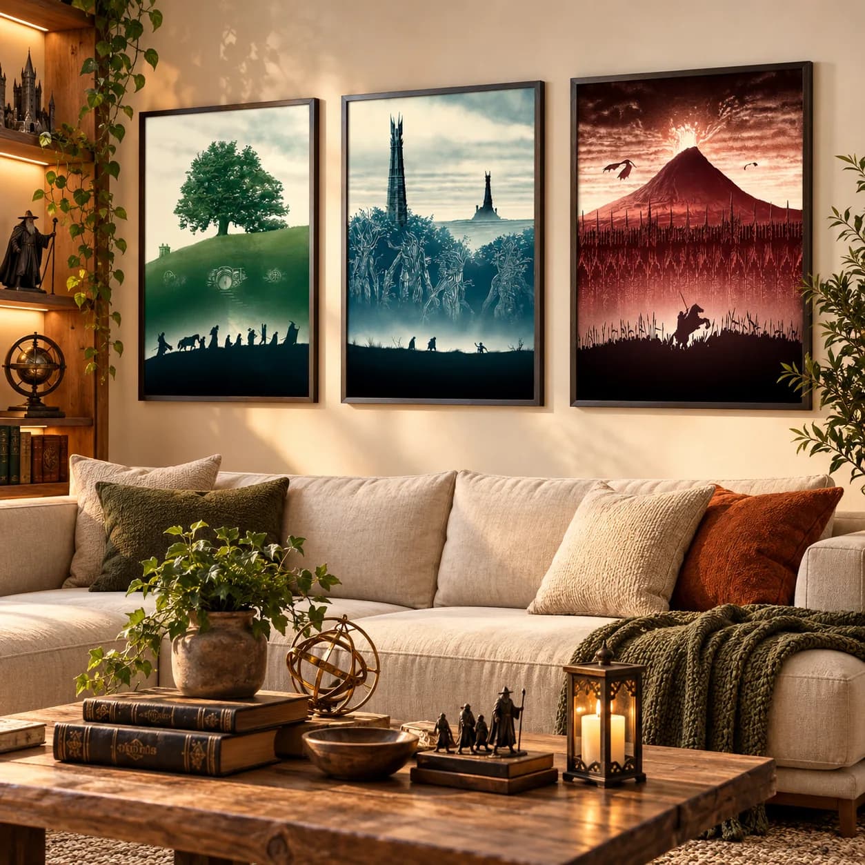 Kit Trio Quadros Decorativos O Senhor dos Anéis – A Sociedade do Anel