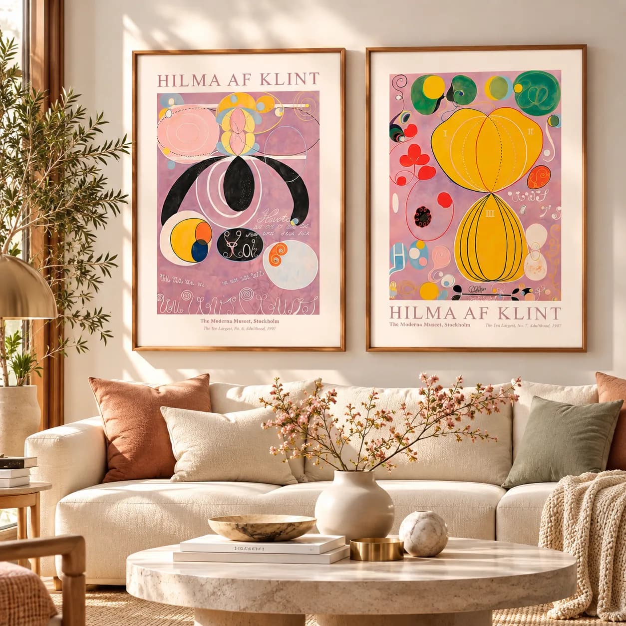 Kit Duo Quadros Decorativos Hilma af Klint – The Ten Largest Nº 6 e Nº 7