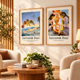 Kit Duo Quadros Decorativos Salvador Dalí – Sonho e Madonna de Port Lligat