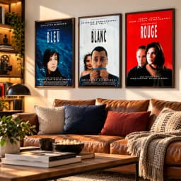 Kit Trio Quadros Decorativos Trilogia das Cores – Krzysztof Kieślowski