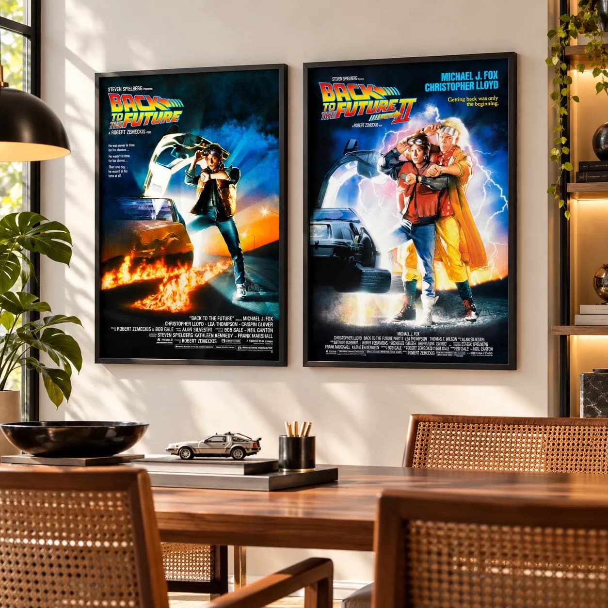 Kit Duo Quadros Decorativos De Volta para o Futuro I e II – Back to the Future