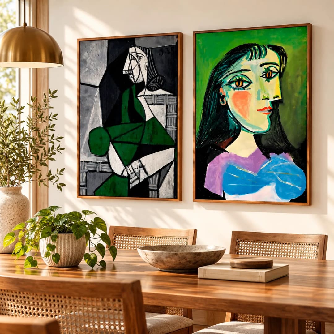 Kit Duo Quadros Decorativos Pablo Picasso – Retratos de Mulher
