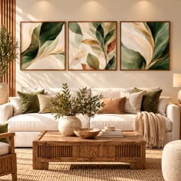 Kit Trio Quadros Decorativos Natureza em Movimento